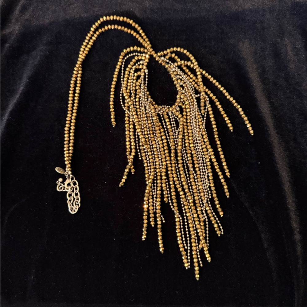 Chic Gold Beaded Necklace